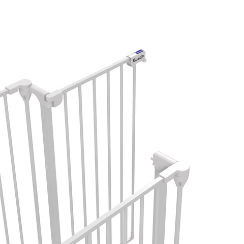 Rootz Steel Dog Safety Barrier - Pet Gate - Folding Fence - Double Locking System - 206cm x 90cm