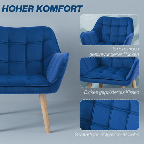 Rootz Scandinavian Style Lounge Chair - Reading Chair - Armchair - Strong & Compact - 67cm x 61.5cm x 71cm