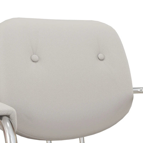 Rootz Bureaustoel - Bureaustoel - In Hoogte Verstelbaar - Kantelfunctie - Kunstleer - Schuim - Crème - 60 Cm X 60 Cm X 92 Cm