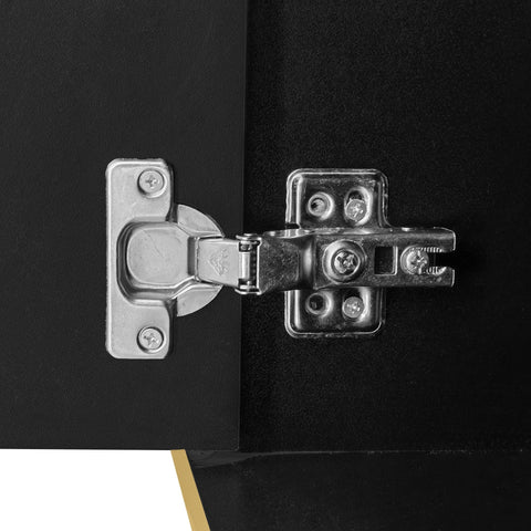 Rootz Elegant TV Cabinet - Black Media Console - Modern TV Stand - Ample Storage - 175L x 40W x 45H cm