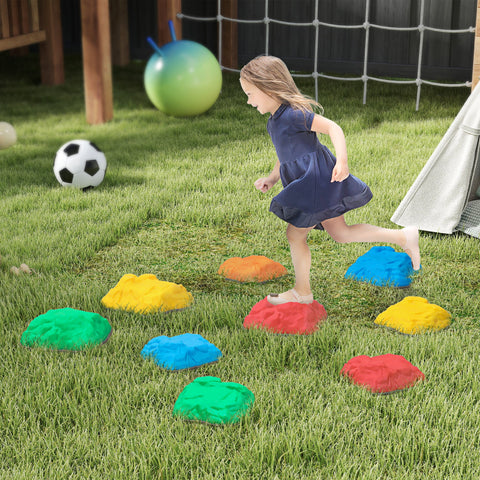 Rootz Balance Kicking Stones Set - Non-Slip Stepping Stones - Coordination Toys - Indoor/Outdoor Fun - 32x30x13.5cm & 27x25.5x9.7cm