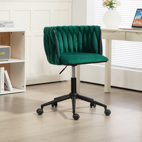Rootz Velvety Office Chair - 360° Rotatable - Height Adjustable - Ergonomic Comfort - 56x52x73cm