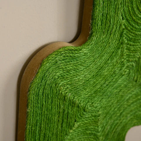 Rootz Set Of 2 Scratching Posts - Cactus Design For Wall Mounting - Scratching Board - Chipboard - Oak + White + Green - 30 cm x 60 cm