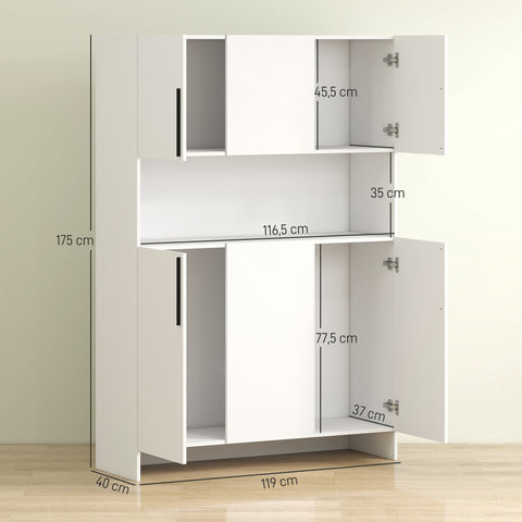 Rootz Kitchen Cabinet - Storage Unit - Pantry Organizer - Spacious Worktop - 40t x 175h cm