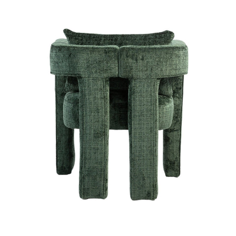 Rootz Single Lounge Chair - Chenille Chair - Ergonomic Seat - Comfortable Cushion - 60L x 44W x 65H cm