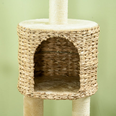 Rootz Cat Tree Tower - Scratching Post - Climbing Frame - Cat Condo - Sisal Rope Posts - 45cm x 40cm x 116cm