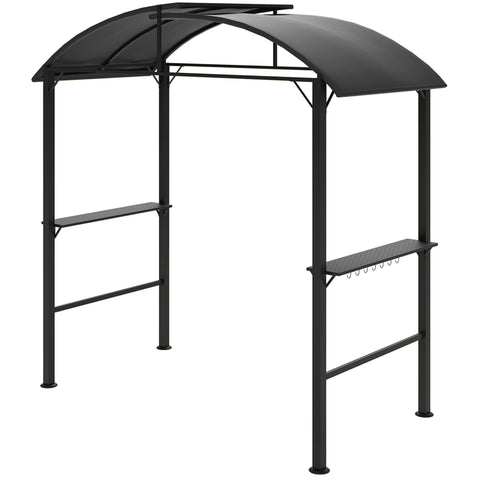 Rootz Grill Pavilion - Outdoor Shelter - BBQ Gazebo - Steel Frames - Sun Protection - 1.1m x 2.3m - Grey