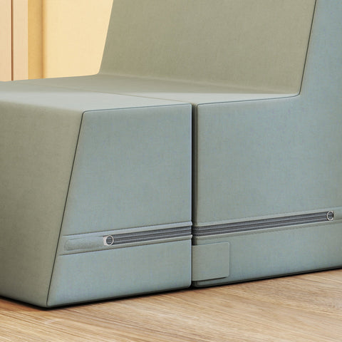 Rootz 2-Part Soft Game Block Set - Toddler Play Blocks - Climbing Blocks - Promotes Cognitive Development - Grey and Brown - 131cm x 39cm x 44cm