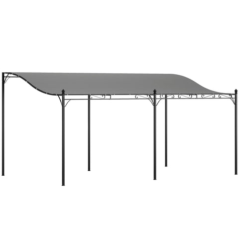 Rootz 3x5m Pergola - Garden Canopy - Outdoor Pavilion - Waterproof Tarpaulin - Metal Frame - 491cm x 298cm x 200/253cm - Stability & Elegance