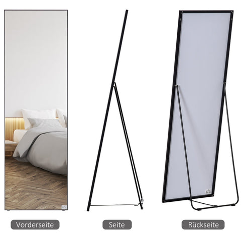 Rootz Large Standing Mirror - Wall Mirror - Full Length Mirror - Full-Size Reflection - Versatile Use - Durable Construction - 50W x 2D x 161.5H cm - Aluminum Alloy