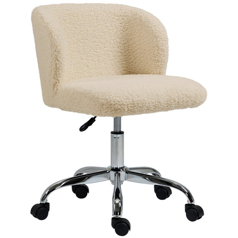 Rootz Height-Adjustable Office Chair - Rotatable Chair - Ergonomic Seating - Bouclé Wool Cover - 57cm x 58cm x 73-83cm