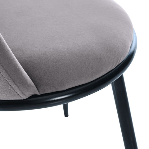 Rootz 2 Piece Set Dining Chairs - Velvet Upholstery - Ergonomic Chairs - Back Support - 50L x 48W x 88H cm