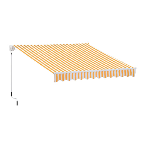 Rootz Extendable Awning - Terrace Awning - Balcony Sunshade - UV Protection - 295cm x 245cm