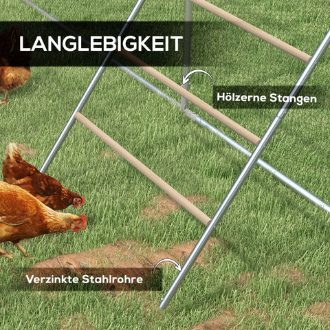 Rootz Chicken Sitting Ladder - Chicken Perch - Poultry Roosting Rack - Weatherproof - 140cm x 86cm x 2.5cm - For 4-6 Chickens