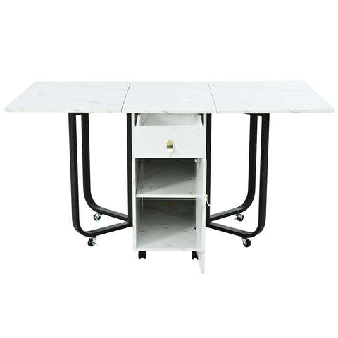 Rootz Foldable Dining Table - Convertible Table - Multi-Use Table - Elegant Design - 150cm x 80cm x 76cm