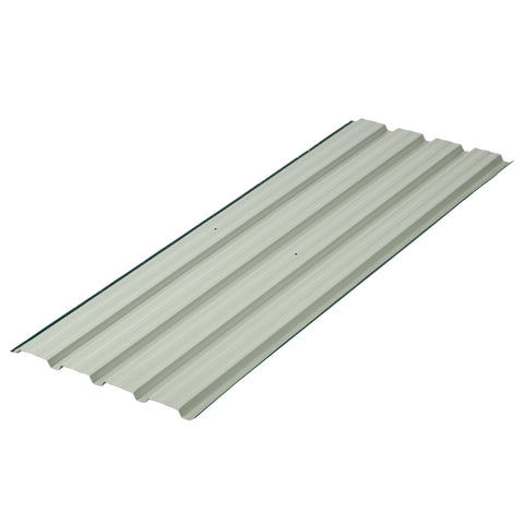 Rootz 12 Pcs Trapezoidal Roof Sheet - Weatherproof Panels - Metal Roofing Sheets - Robust Protection - 129cm x 45cm Each