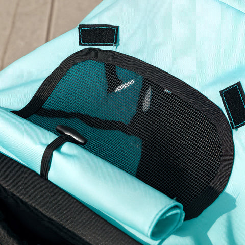 Rootz Dog Buggy - Pet Car - Stroller for Small Dogs and Cats - One-Click Fold - 100cm x 58cm x 100cm - Blue