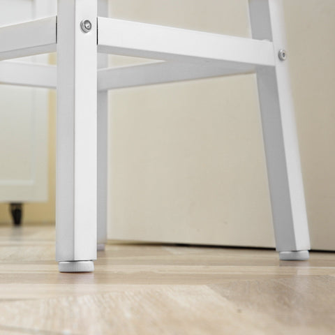 Rootz 2 Piece Set Modern Bar Stools - Comfortable Seating - Footrest - Space-Saving Design - Steel Frame - 32.5cm x 32.5cm x 65cm