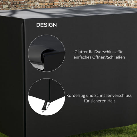 Rootz Garden Swing Cover - Protective Cover - Waterproof Cover - UV Protection - 205x124x164cm - Black