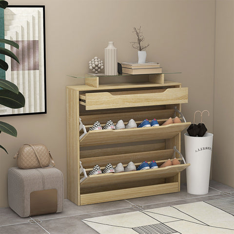 Rootz Shoe Cabinet - Storage Unit - Entryway Organizer - Adjustable Design - 89L x 23W x 96H cm