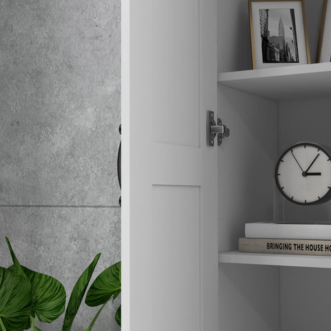 Rootz Cabinet Storage Furniture - 2 Door Cupboard - Chest of Drawers - High-Quality MDF - 60cm x 36.5cm x 175cm