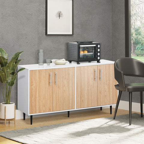 Rootz Buffet Dining Table - Storage Cabinet - Living Room Furniture - Adjustable Shelves - 147.2cm x 40.5cm x 76.2cm