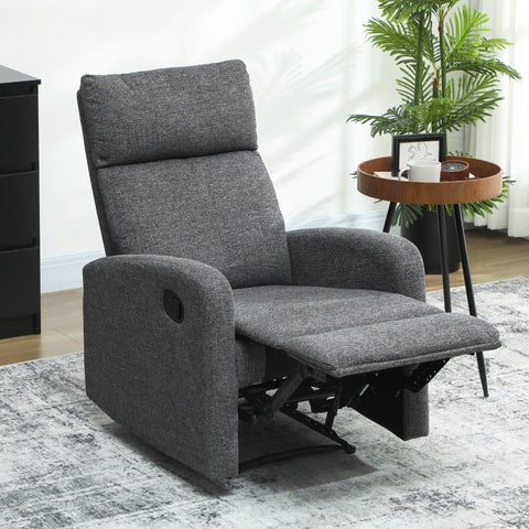 Rootz Relaxation Armchair - Adjustable Lying Chair - Modern Living Room Armchair - High-Density Foam Comfort - Grey - 63x98cm