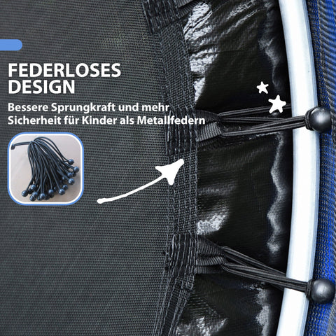 Rootz Children's Trampoline - Kids Jumper - Safety Bouncer - Endless Bouncy Fun - Steel Frame, Ø140x160cm