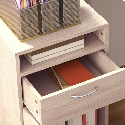 Rootz Rolling Drawer Cabinet - File Storage - Office Organizer - Ample Storage Space - 40 x 35 x 60 cm