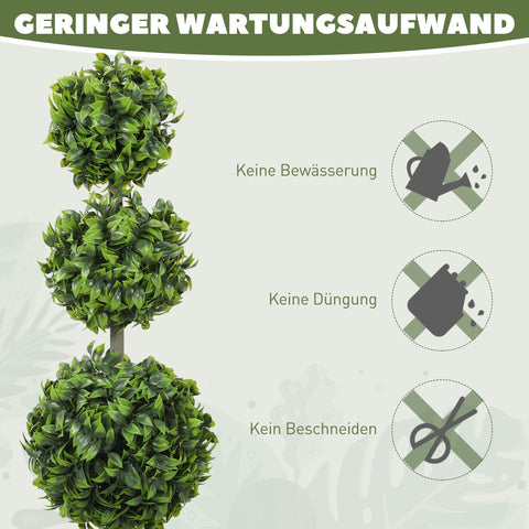 Rootz Artificial Plant Set - Faux Greenery - Decorative Potted Plants - Low Maintenance - 100cm x Ø20cm x 17cm