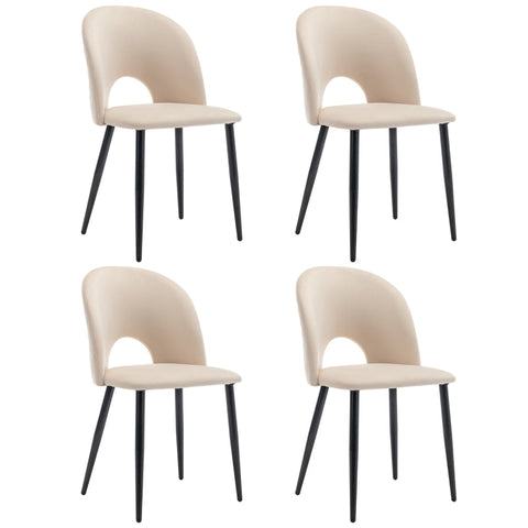 Rootz Velvet Dining Chairs - Elegant Dining Chairs - Sophisticated Seating - Comfort & Durability - 47L x 44W x 84H cm