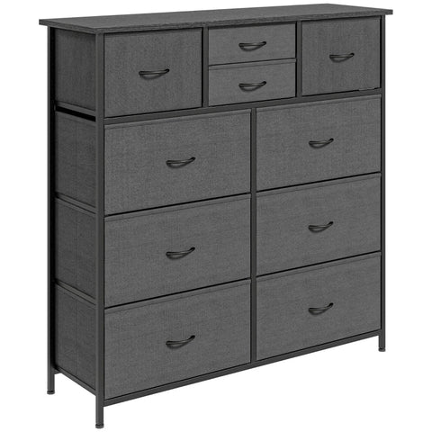 Rootz Fabric Drawers Chest of Drawers - Storage Cabinet - Fleece Drawers - Sturdy Steel Frame - 100cm x 30cm x 100cm