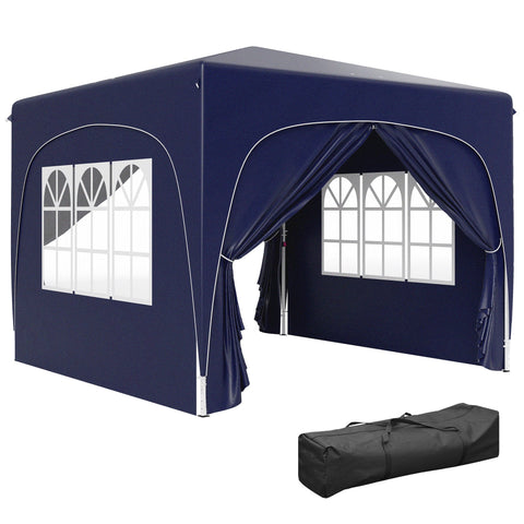 Rootz Pop-Up Gazebo - Garden Tent - Festival Shelter - UPF50+ Protection - 300cm x 300cm x 273cm - Easy Setup & Portable with Carry Bag
