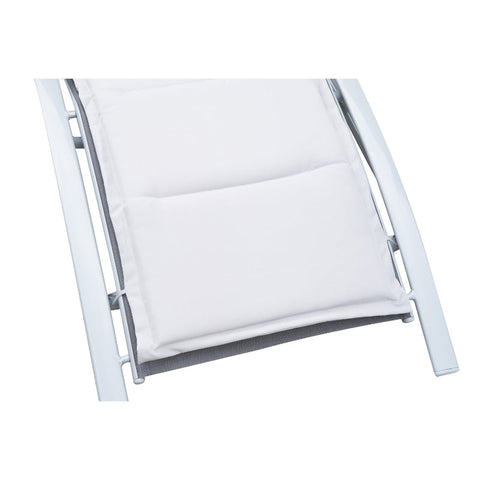 Rootz ligstoel - tuinligstoel - buitenfauteuil - ultiem comfort - 4-voudig verstelbare rugleuning - weerbestendige textielhoes - 170 cm x 64 cm x 82 cm - aluminium uitvoering