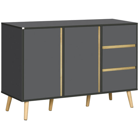Rootz Sideboard - Scandinavian Storage Cabinet - Modern Cupboard - E1 Chipboard - 120 x 40 x 80cm Grey
