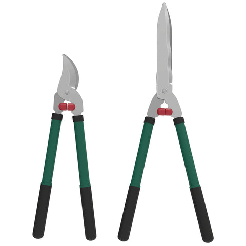 Rootz Garden Scissors Set - Pruning Shears - Gardening Tools - Non-Stick Coated Blades - 40cm Knife Length - 51cm x 17cm x 4.5cm