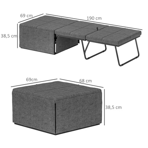 Rootz Folding Bed with Mattress - Rollaway Bed - Guest Bed - Soft Mattress - 190 x 69 x 38.5 cm