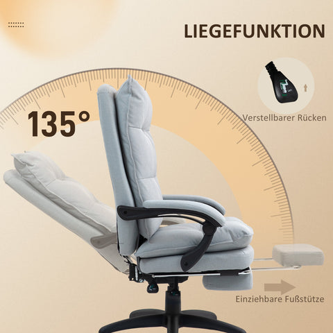 Rootz Massage Office Chair - Desk Chair - Ergonomic Swivel - Comfort & Support - 70cm x 62cm x 120-130cm,  Grey