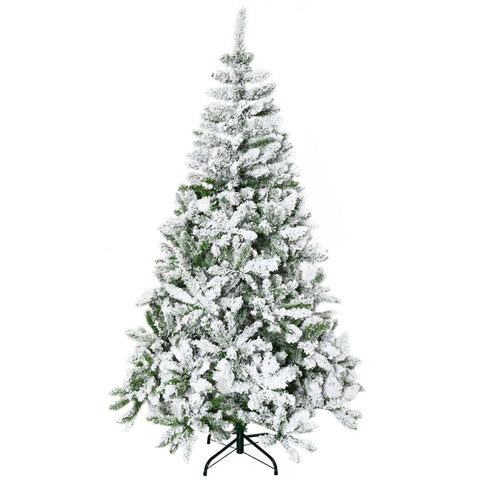 Rootz Artificial Christmas Tree - Pine Tree - Frosty Christmas Tree - Easy Assembly - Flame Retardant - Ø105cm x 180cm