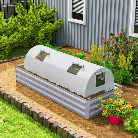 Rootz Foil Greenhouse - Mini Tunnel Greenhouse - UV-Resistant Plant Shelter - Protects Plants - 200cm x 80cm x 45cm