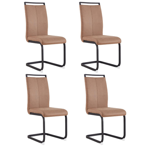 Rootz 4 Modern Dining Chairs Set - Ergonomic Chairs - Minimalist Seating - High Comfort - 43cm x 54cm x 100cm