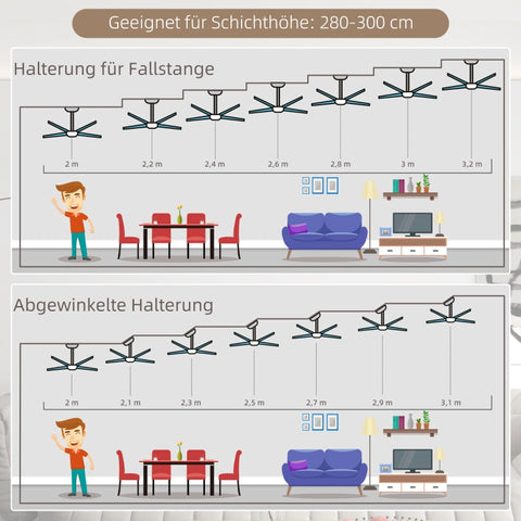 Rootz Ceiling Fan with Light - Chain Pull Switch - 3 Speeds - Energy-Efficient Lighting - Versatile Airflow - Quiet Operation - 76cm x 76cm x 41.5cm - White