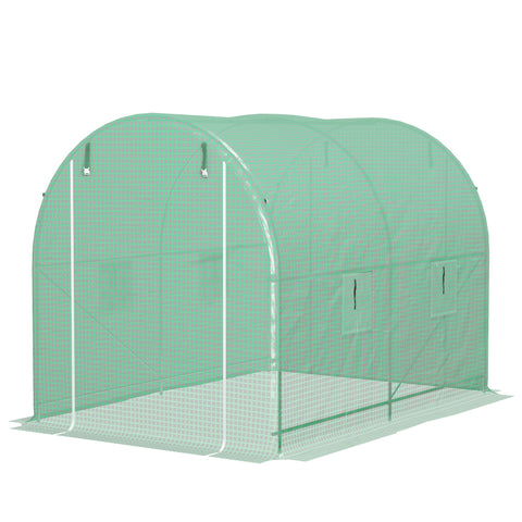 Rootz Greenhouse Tunnel - Garden Plant Shelter - Weatherproof Plant Protector - Reinforced Frame - 3x2x2.05m (LxWxH)