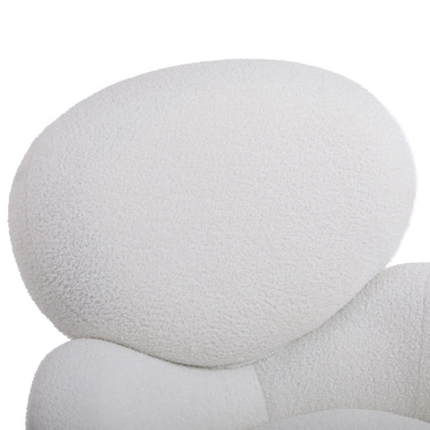 Rootz Teddy Velvet Metal Leg Dressing Chair - Armchair - Lounge Chair - High Comfort - 74.1L x 77.9W x 81H cm