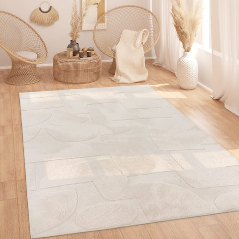 Nordic Style Rug – Soft, Durable & Elegant – Abstract Pattern – 100% Polyester