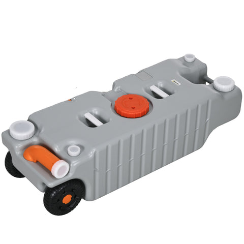 Rootz Portable 75L Water Tank - Universal Tank - Camping Reservoir - Level Indicator - 37cm x 29cm x 106cm
