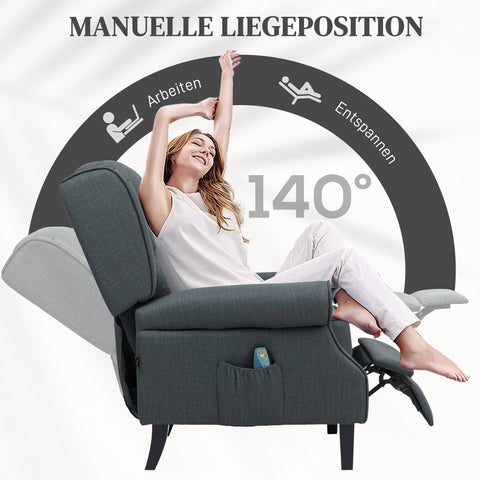 Rootz Massage Chair with Heating - Relaxation Armchair - Recliner Chair - Stress Reduction - 78cm x 83cm x 101cm