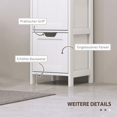 Rootz Bathroom Cabinet - Storage Shelf - Organizer - Water-Repellent MDF - 30cm x 30cm x 142.4cm - Maximize Space & Minimize Disorder