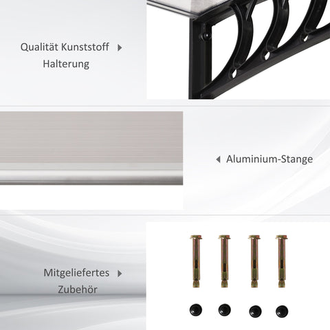 Rootz Canopy Protective Roof - UV-Resistant - Water Resistant - Protects from Sun & Weather - 89x122x24cm White