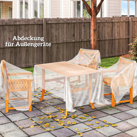 Rootz Greenhouse Cover - Plastic Tarpaulin - Plant Cover - UV-Resistant Waterproof - Promotes Growth - 8m x 10m